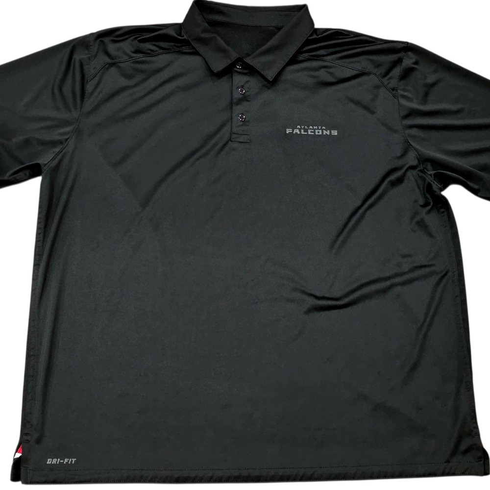 Atlanta Falcons Nike Dri-FIT Sideline Polo Shirt Black Men's 2XL XXL NFL